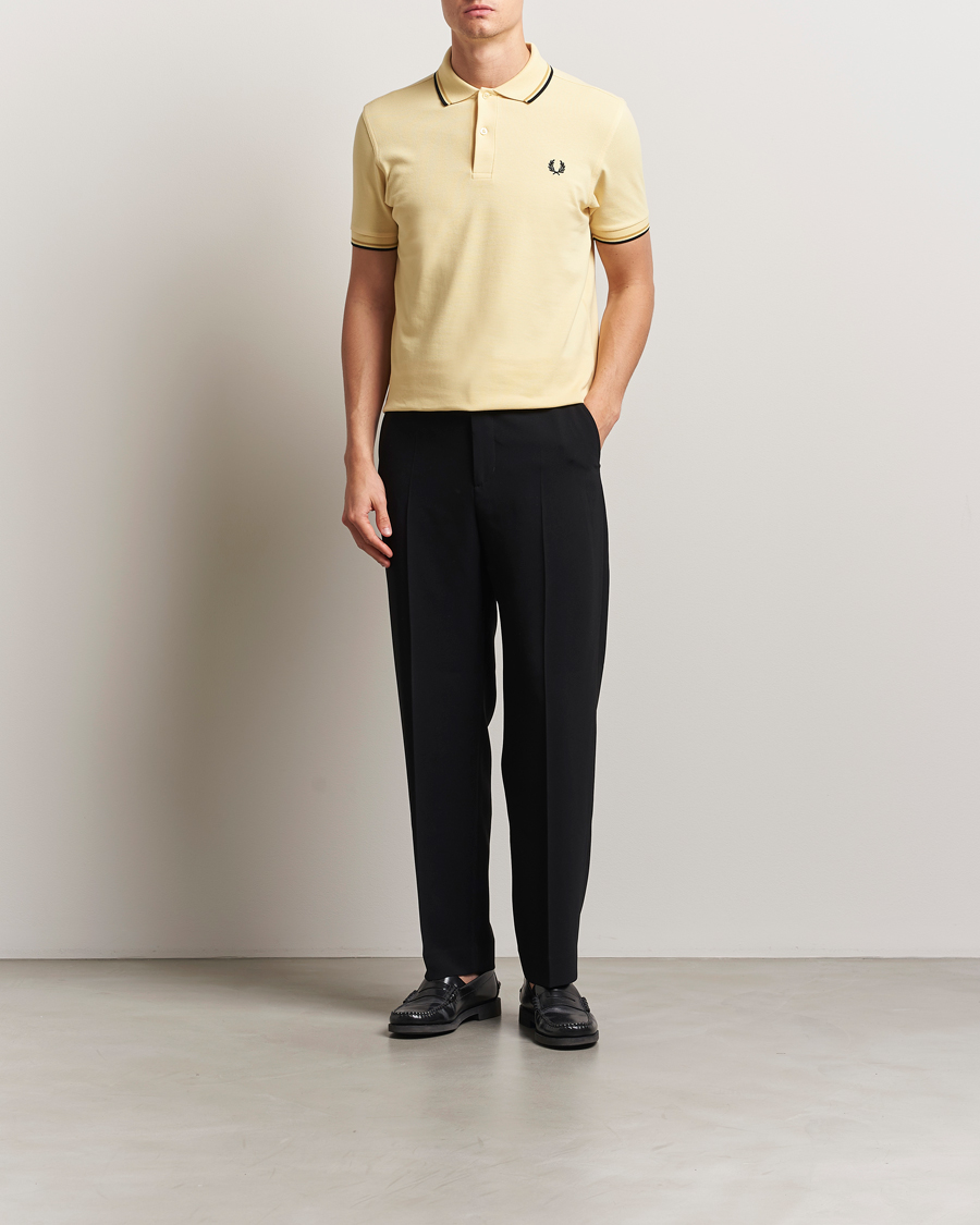 Homme | Polos | Fred Perry | Twin Tipped Polo Shirt Yellow