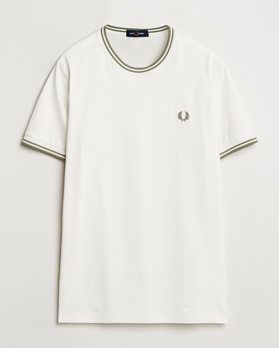 Homme | T-shirts | Fred Perry | Twin Tipped T-Shirt Light Ecru
