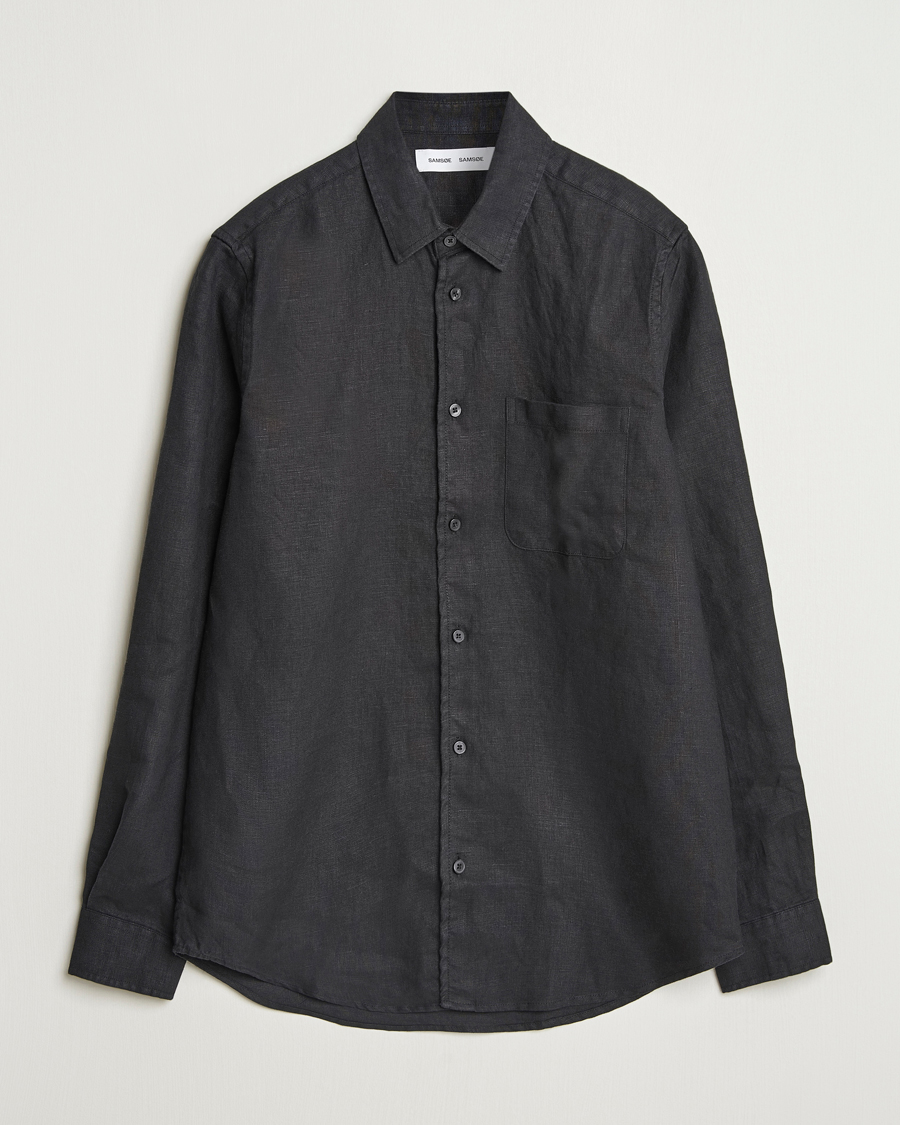 Homme | Chemises | Samsøe Samsøe | Liam Linen Shirt Black
