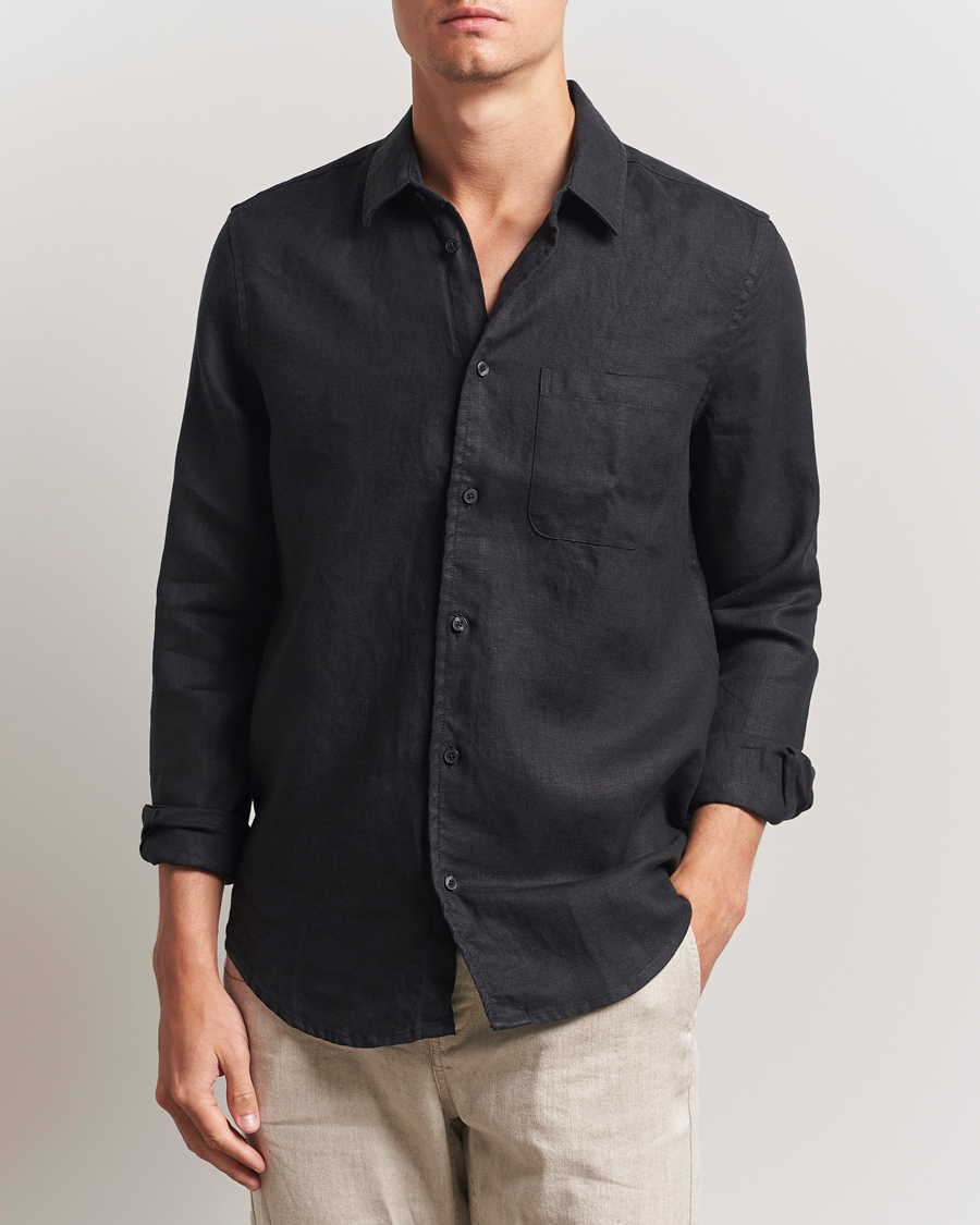 Homme | Chemises | Samsøe Samsøe | Liam Linen Shirt Black