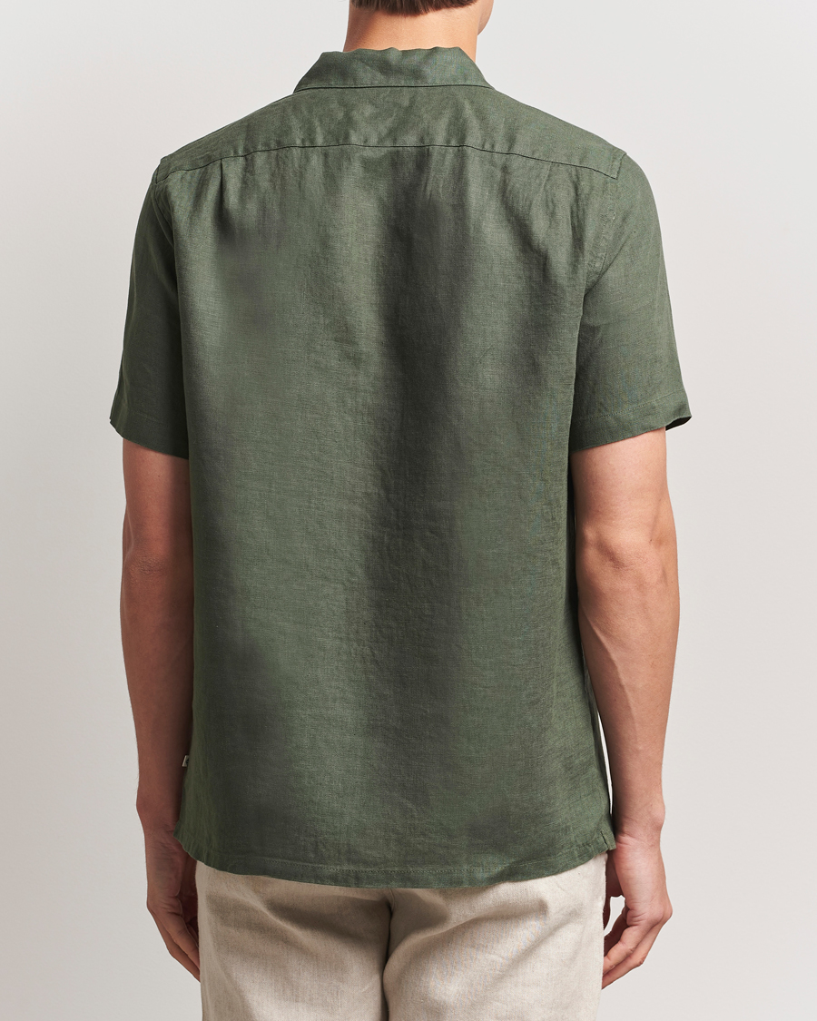 Homme | Chemises | Samsøe Samsøe | Avan Linen Short Sleeve Shirt Climbing Ivy