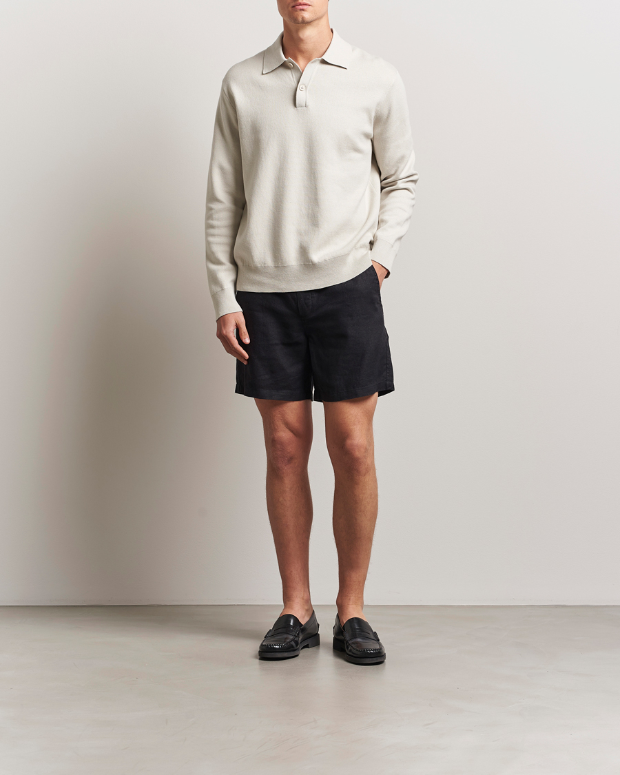 Homme | Shorts | Samsøe Samsøe | Jabari Linen Drawstring Shorts Black