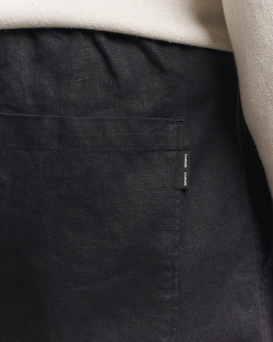 Homme | Shorts | Samsøe Samsøe | Jabari Linen Drawstring Shorts Black