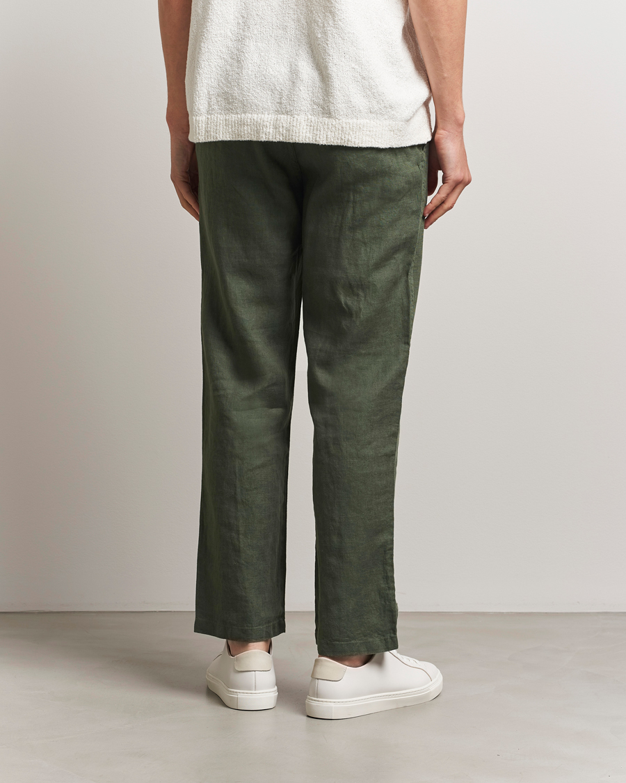 Homme | Pantalons | Samsøe Samsøe | Jabari Linen Drawstring Trousers Climbing Ivy