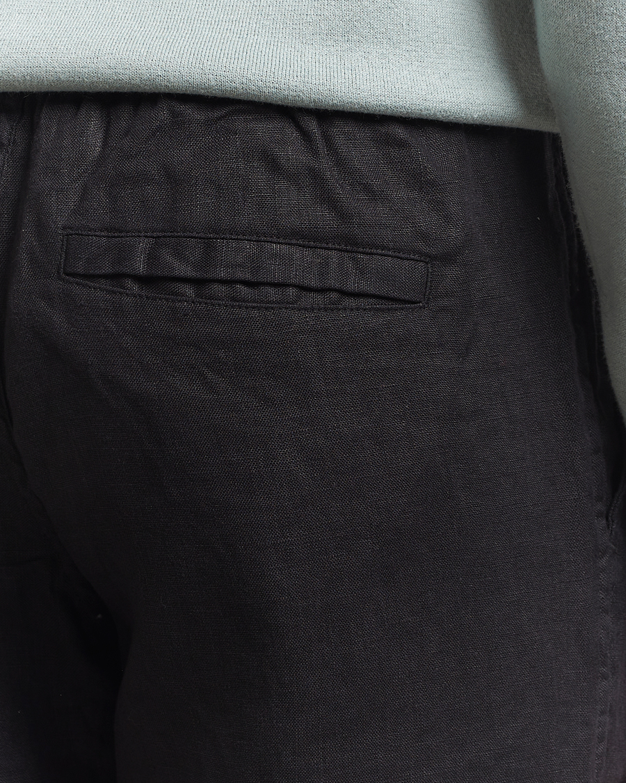Homme | Pantalons | Samsøe Samsøe | Jabari Linen Drawstring Trousers Black