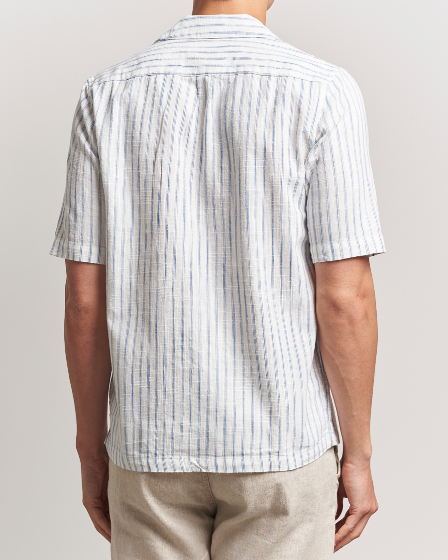 Homme | Chemises | Samsøe Samsøe | Oscar Striped Short Sleeve Shirt Clear Cream
