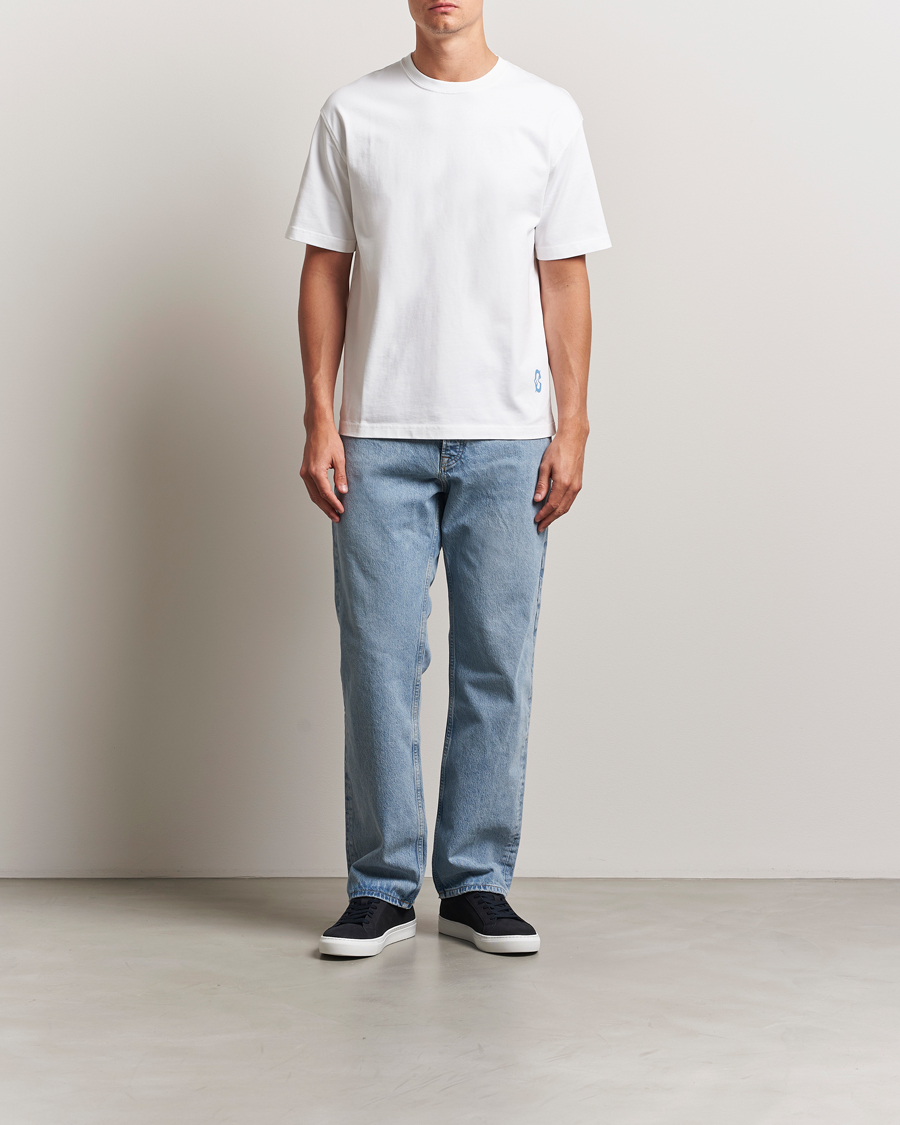 Homme | T-shirts | Samsøe Samsøe | Printed Swirl Crew Neck T-Shirt White