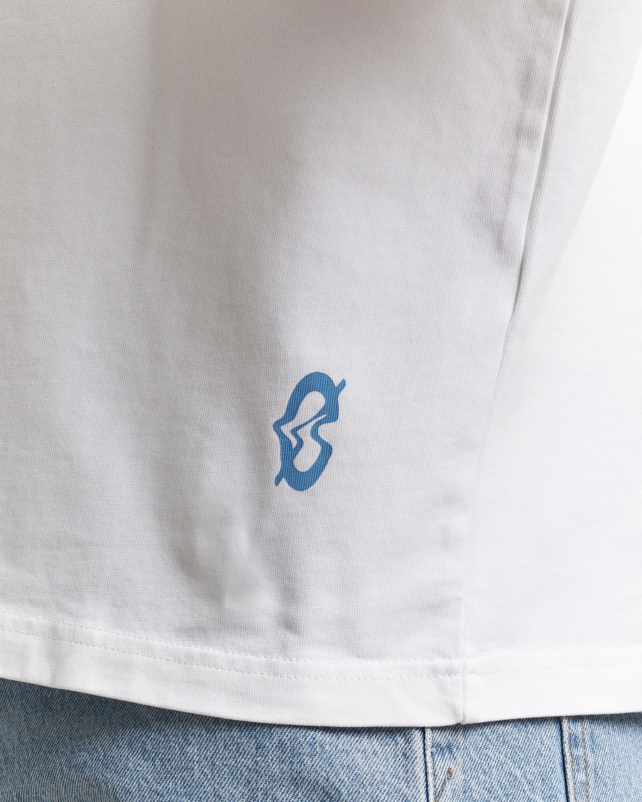 Homme | T-shirts | Samsøe Samsøe | Printed Swirl Crew Neck T-Shirt White