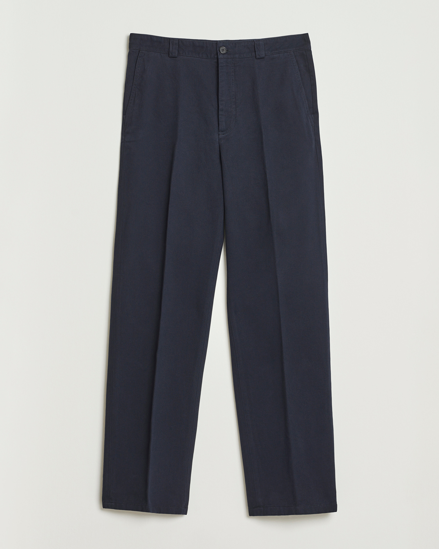 Homme | Pantalons | Filippa K | Cotton Chino Trousers Navy