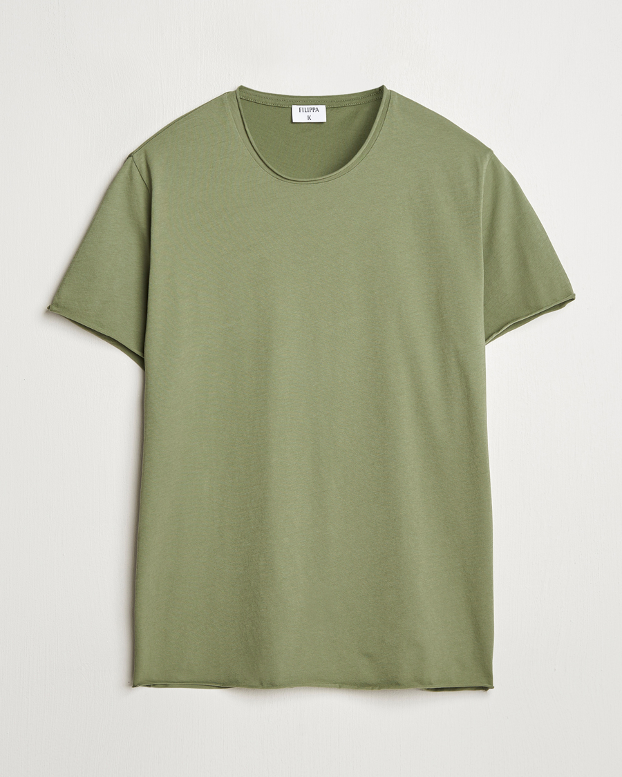 Homme | T-shirts | Filippa K | Roll Neck Crew Neck T-Shirt Faded Green