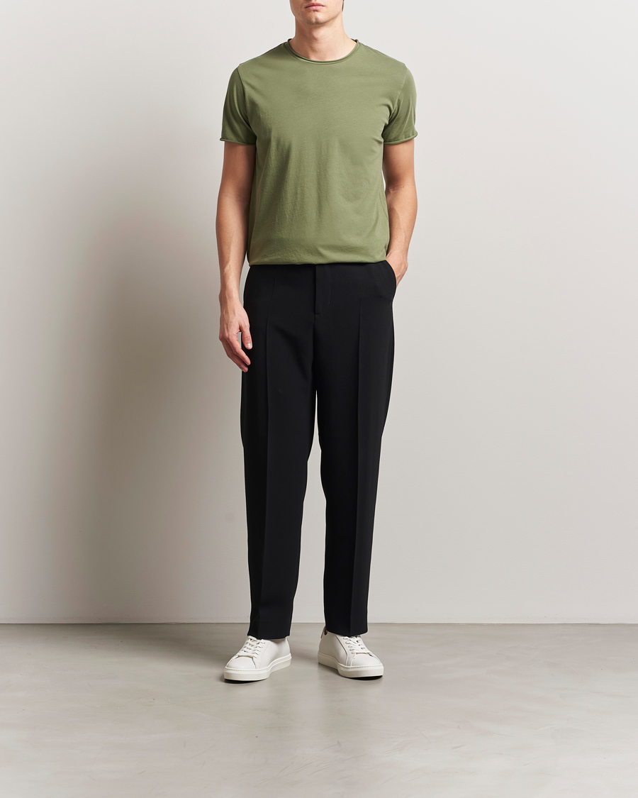 Homme | T-shirts | Filippa K | Roll Neck Crew Neck T-Shirt Faded Green