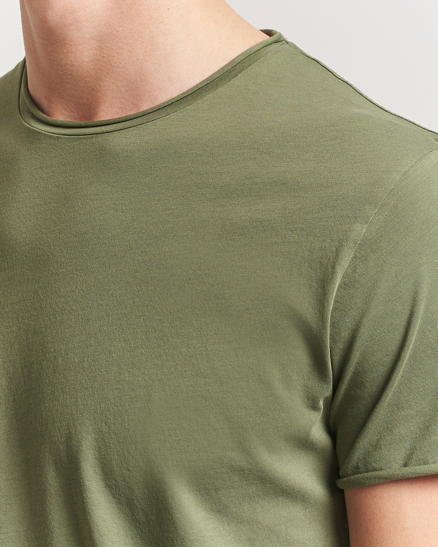 Homme | T-shirts | Filippa K | Roll Neck Crew Neck T-Shirt Faded Green