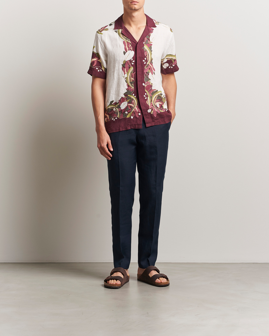 Homme | Pantalons | Orlebar Brown | Griffon Italian Linen Trousers Night Iris