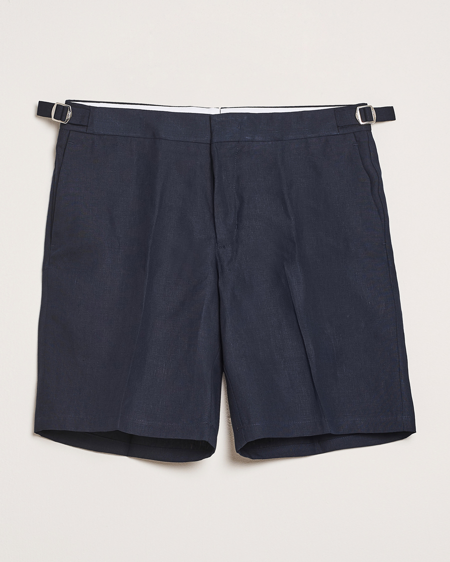 Homme | Shorts | Orlebar Brown | Norwich Italian Linen Shorts Night Iris