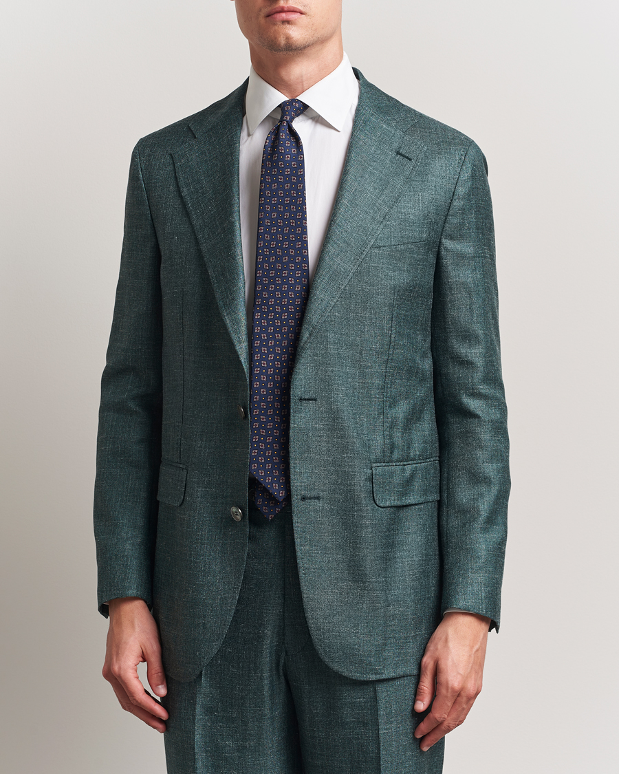 Homme | Blazers | Oscar Jacobson | Fellow EVO Wool/Silk/Linen Blazer Green