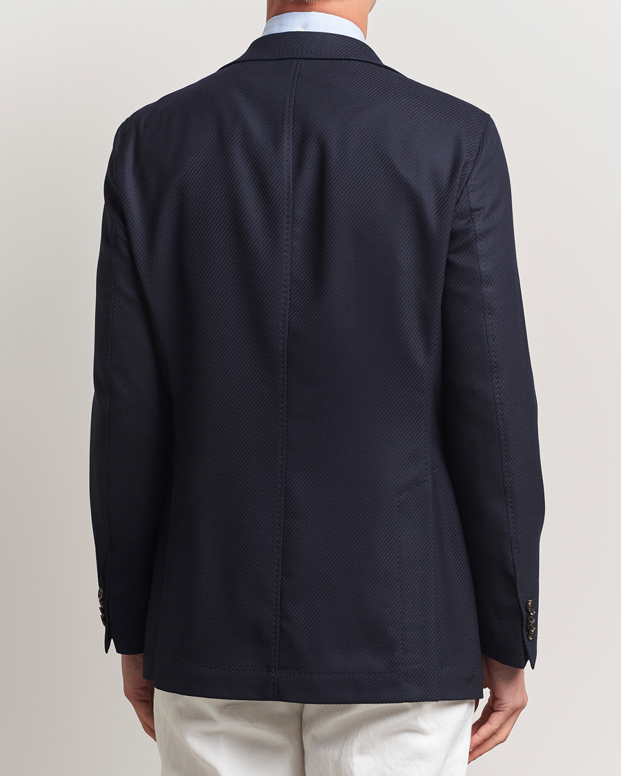 Homme | Blazers | Oscar Jacobson | Fellow EVO Structured Loro Piana Wool Blazer Navy