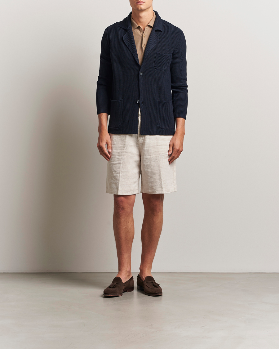 Homme | Pulls Et Tricots | Oscar Jacobson | Camron Cotton Cardigan Navy