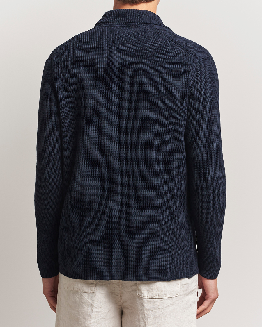 Homme | Pulls Et Tricots | Oscar Jacobson | Camron Cotton Cardigan Navy