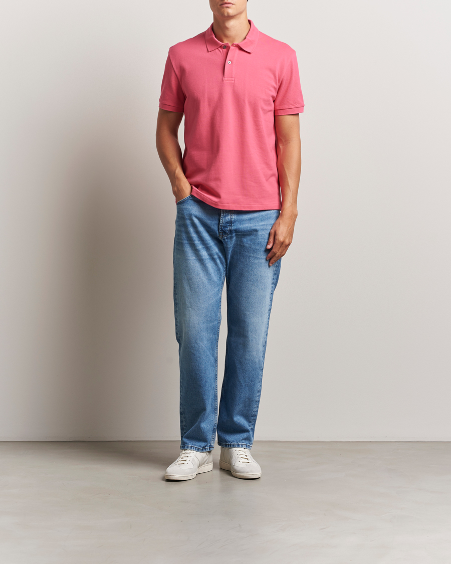 Homme | Polos | Oscar Jacobson | Alex Cotton Polo Cinfandel Red