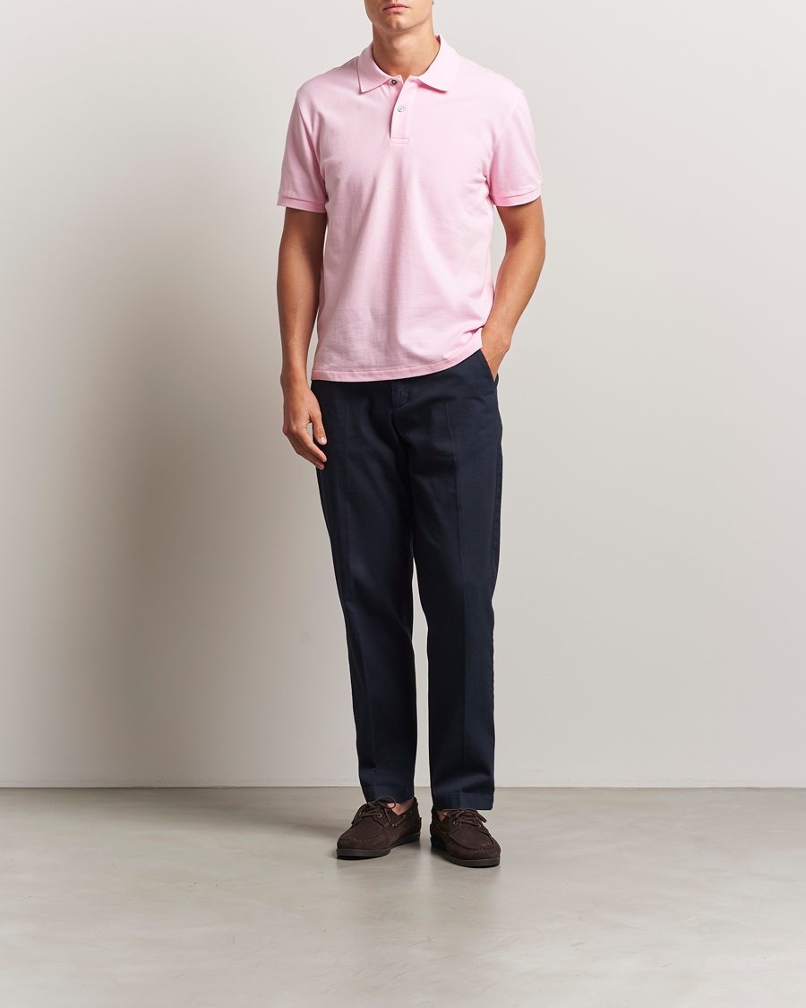 Homme | Polos | Oscar Jacobson | Alex Cotton Polo Pink