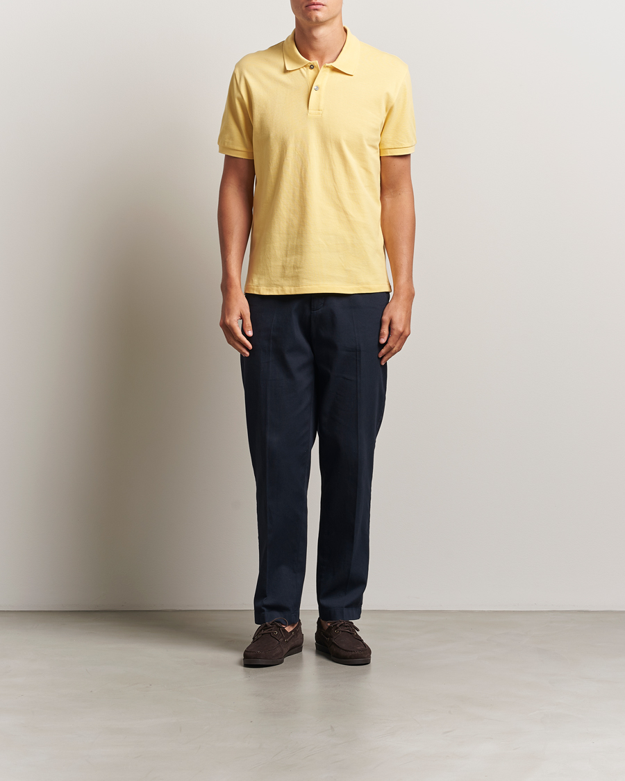 Homme | Polos | Oscar Jacobson | Alex Cotton Polo Yellow