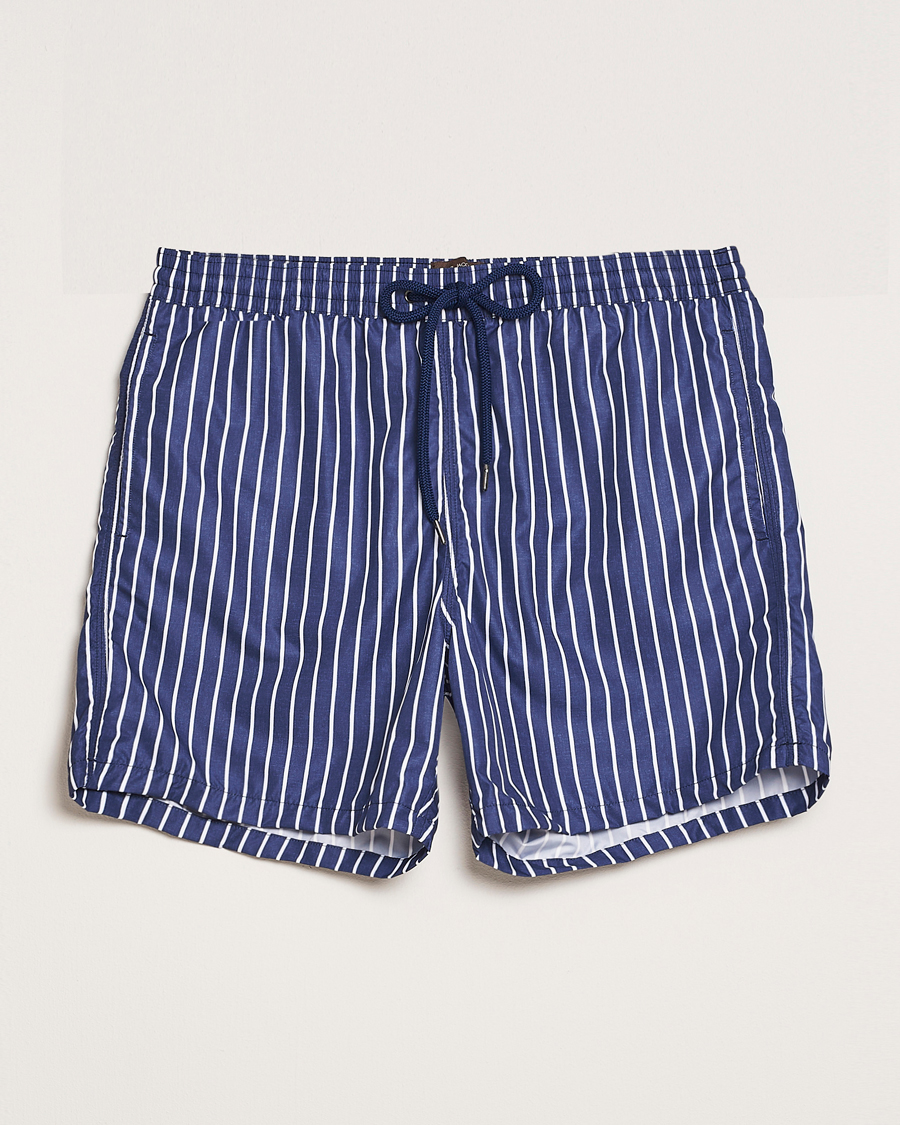 Homme | Maillots De Bain | Oscar Jacobson | Striped Swimshorts Navy