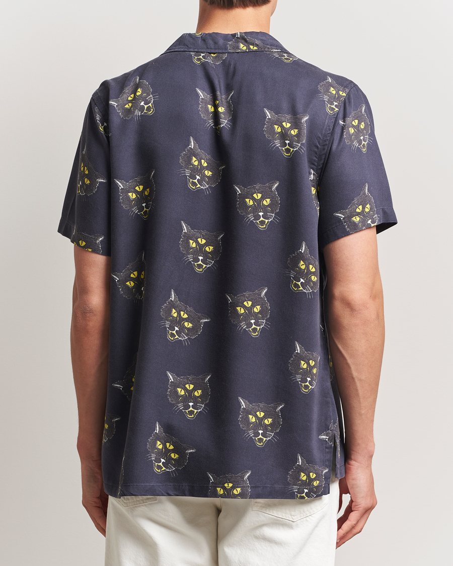 Homme | Chemises | Nudie Jeans | Arvid The Cat Hawaii Shirt Antracite