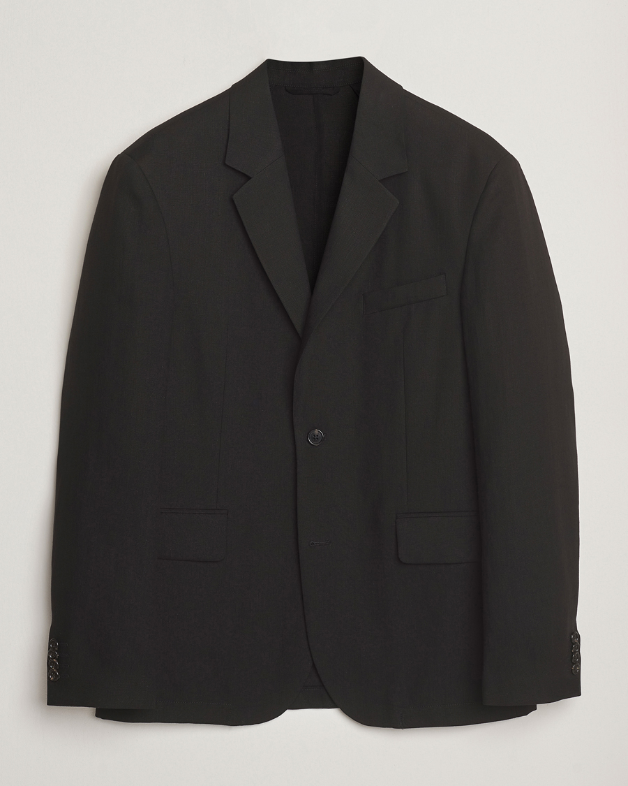 Homme | Blazers | J.Lindeberg | Alban Unlined Super Linen Blazer Black