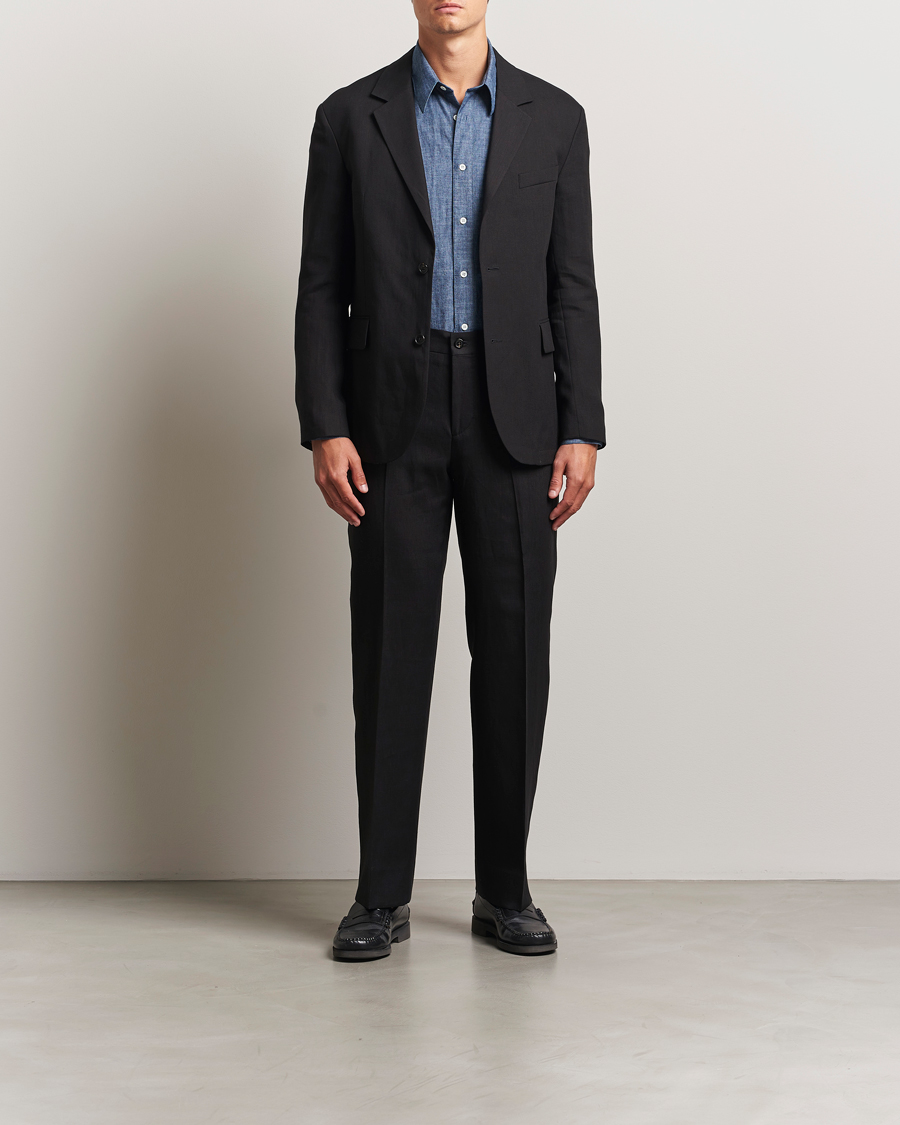 Homme | Blazers | J.Lindeberg | Alban Unlined Super Linen Blazer Black