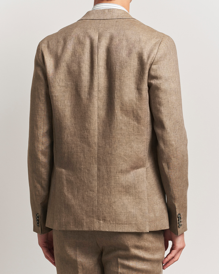 Homme | Blazers | J.Lindeberg | Elton Unlined Super Linen Blazer Nutmeg