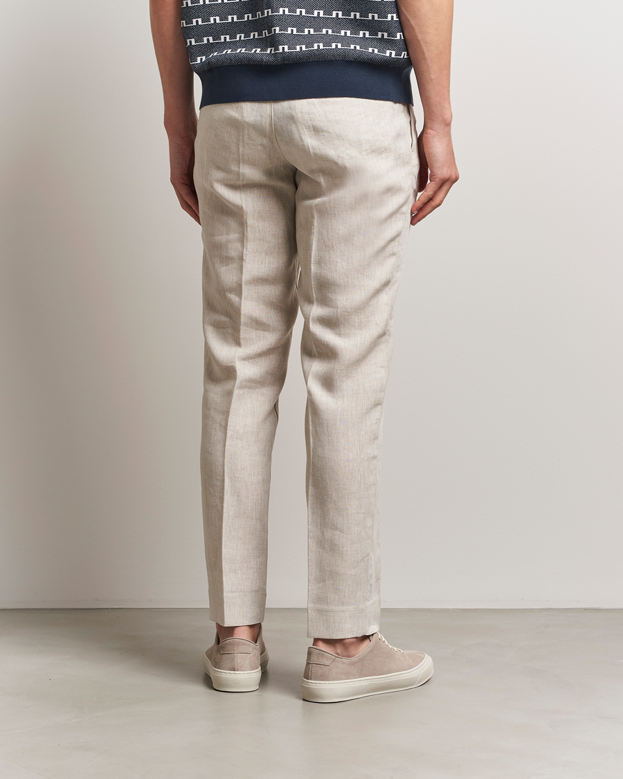 Homme | Pantalons | J.Lindeberg | Soren Drape Linen Pants Moonbeam