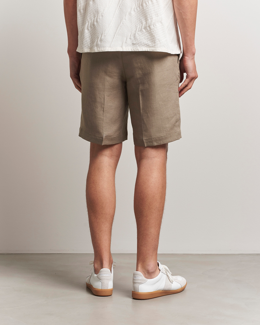 Homme | Shorts | J.Lindeberg | Brady Drape Linen Shorts Nutmeg