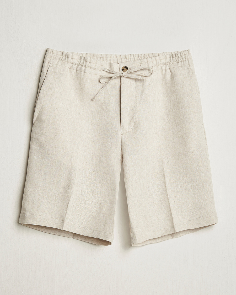 Homme | Shorts | J.Lindeberg | Brady Drape Linen Shorts Moonbeam