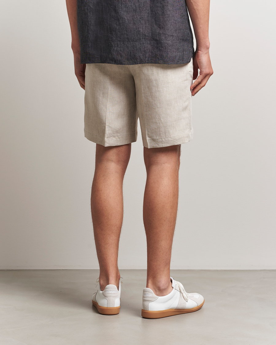 Homme | Shorts | J.Lindeberg | Brady Drape Linen Shorts Moonbeam