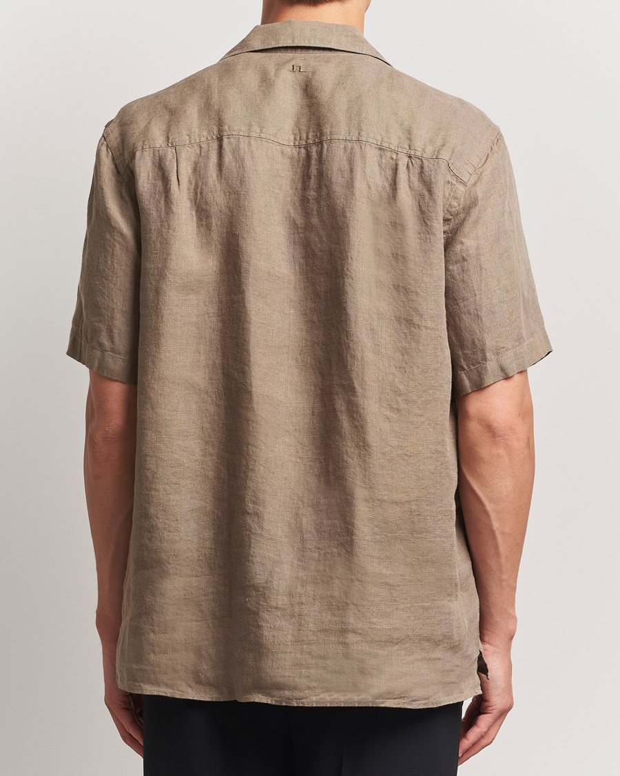 Homme | Chemises | J.Lindeberg | Elio Linen Melange Shirt Nutmeg