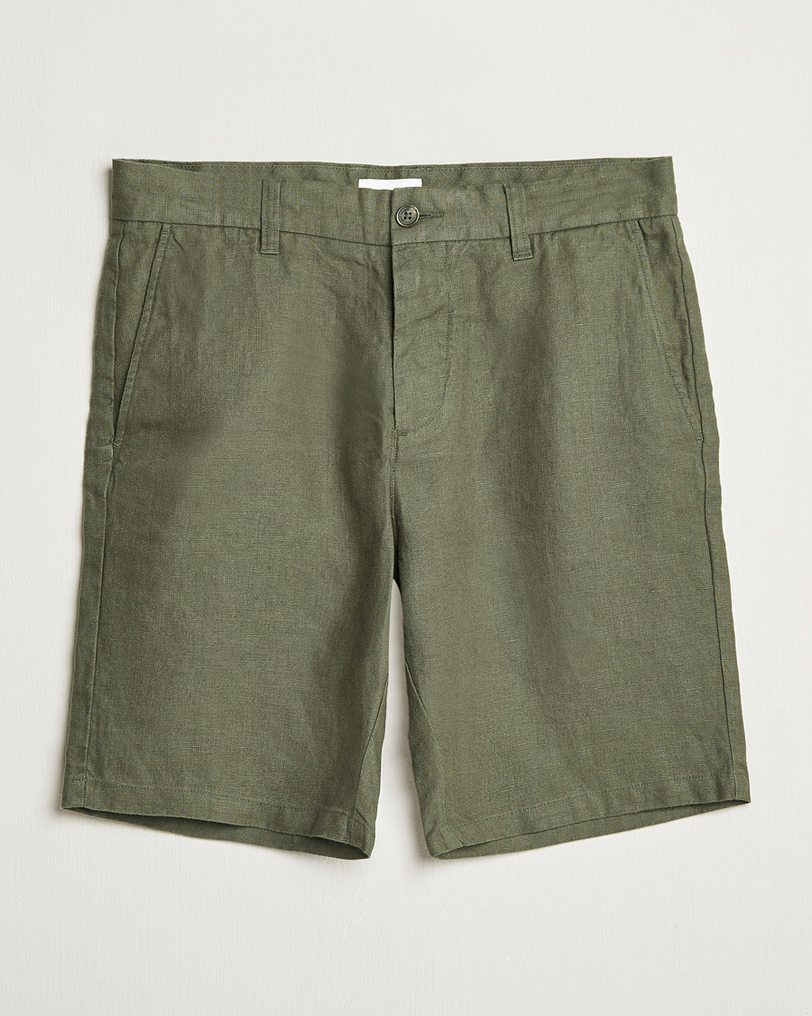 Homme | Shorts | NN07 | Crown Linen Shorts Croc Green
