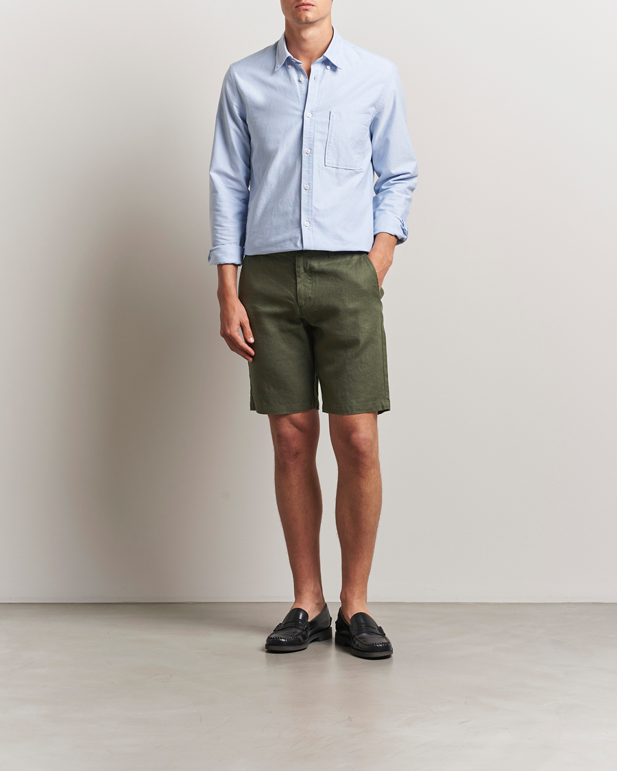 Homme | Shorts | NN07 | Crown Linen Shorts Croc Green