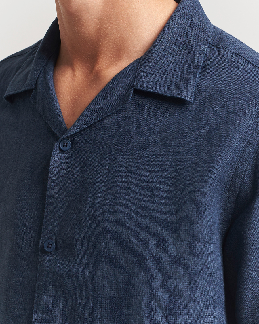 Homme | Chemises | NN07 | Julio Linen Resort Shirt Navy Blue