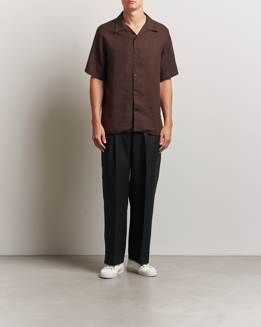 Homme | Chemises | NN07 | Julio Linen Resort Shirt Coffee