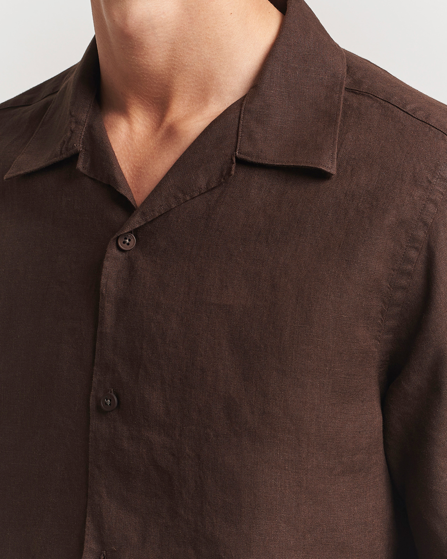 Homme | Chemises | NN07 | Julio Linen Resort Shirt Coffee
