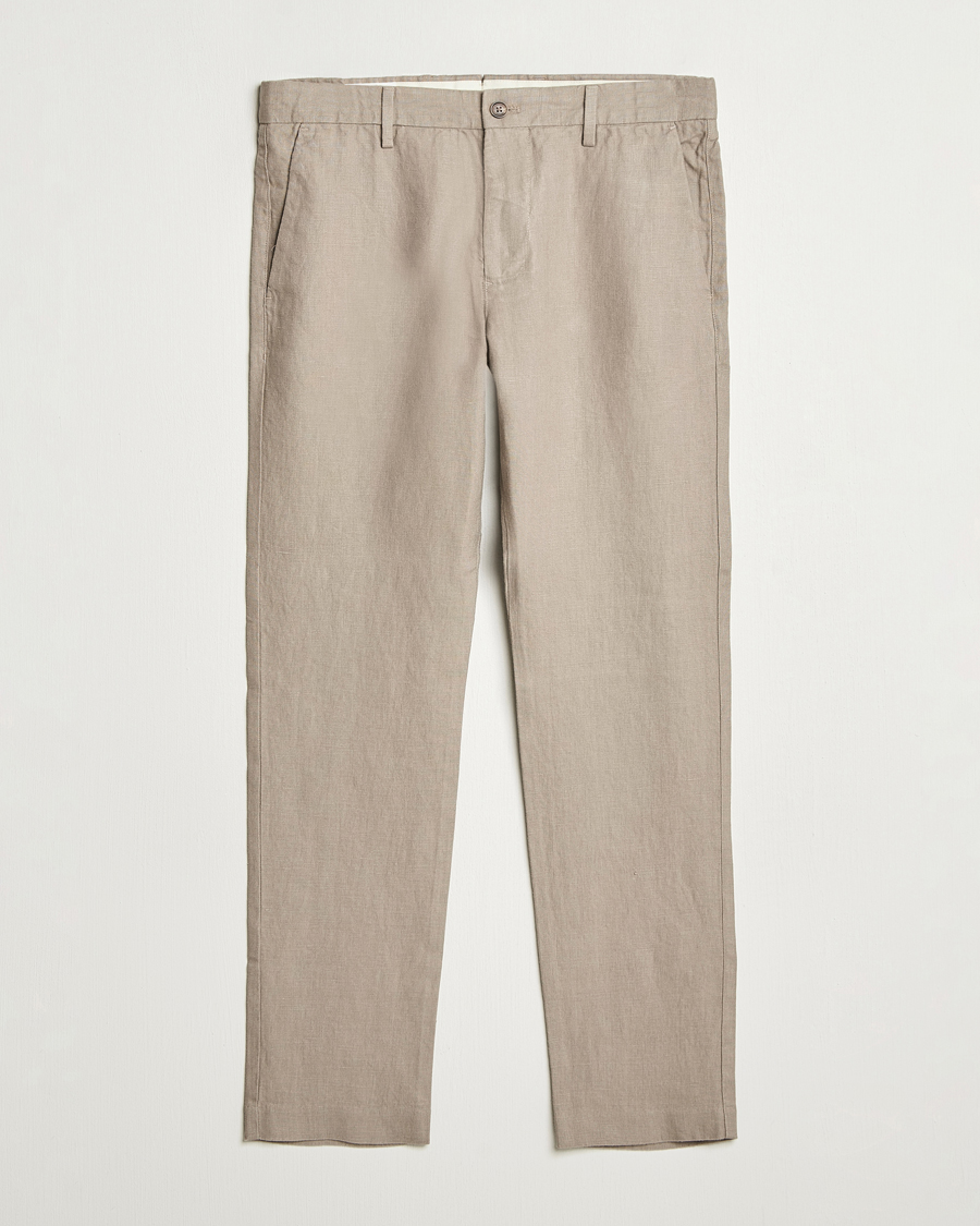 Homme | Pantalons | NN07 | Theo Linen Trousers Greige