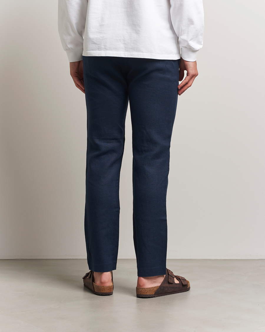 Homme | Pantalons | NN07 | Theo Linen Trousers Navy Blue