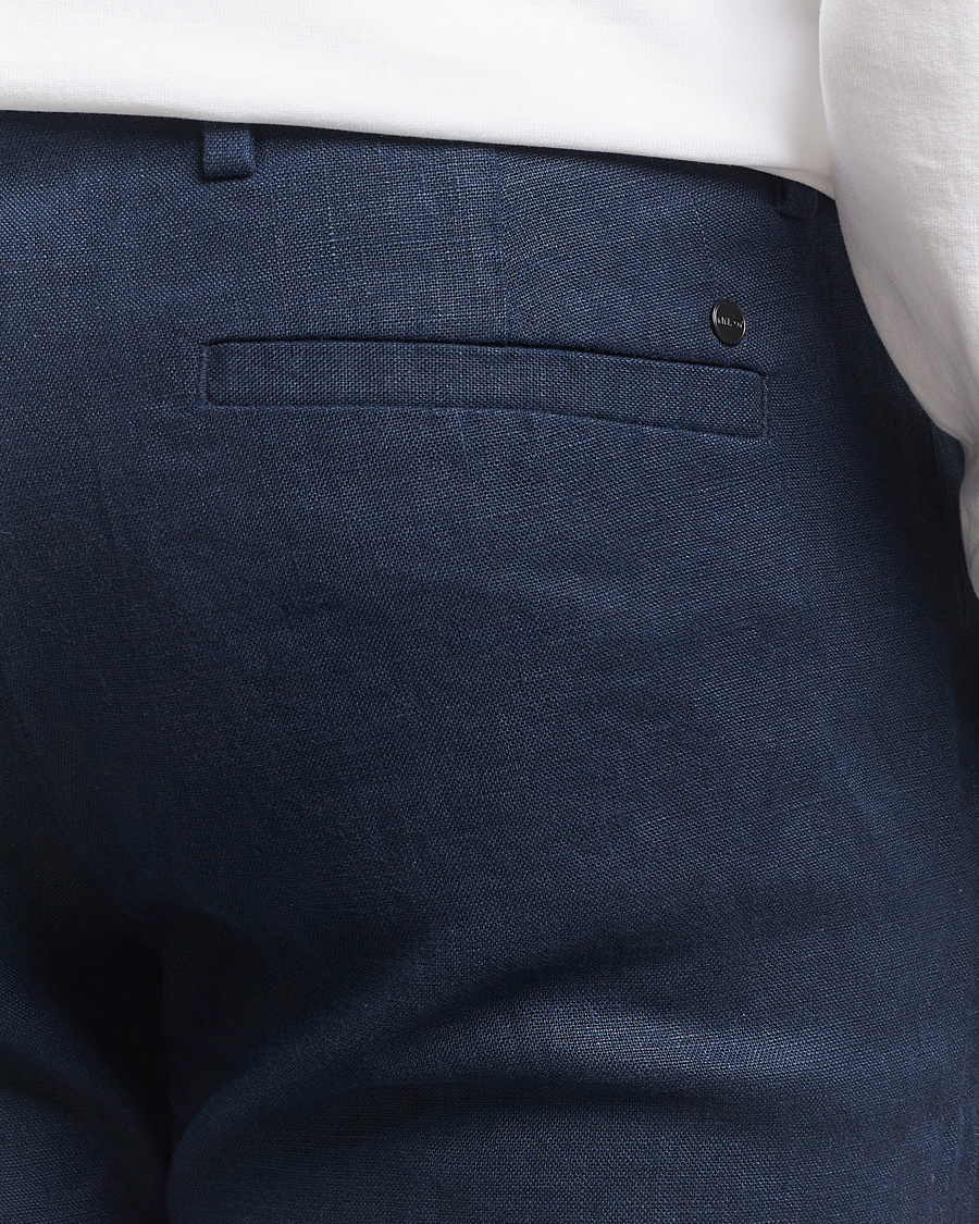 Homme | Pantalons | NN07 | Theo Linen Trousers Navy Blue