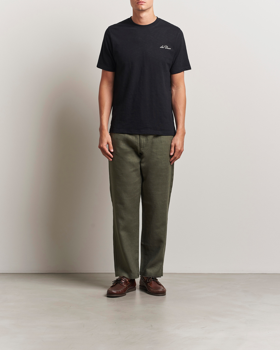Homme | Pantalons | NN07 | Aden Regular Fit Linen Trousers Croc Green