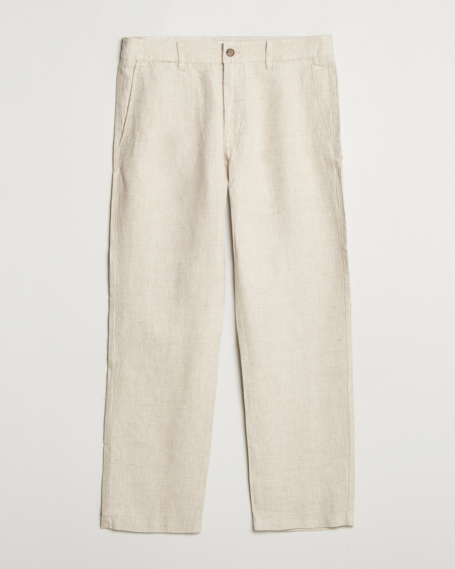 Homme | Pantalons | NN07 | Aden Regular Fit Linen Chinos Oat
