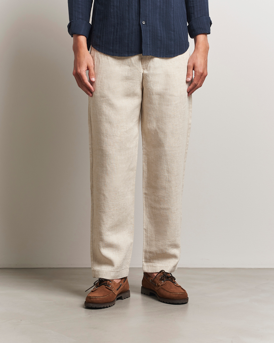 Homme | Pantalons | NN07 | Aden Regular Fit Linen Chinos Oat