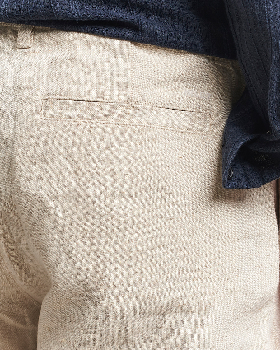 Homme | Pantalons | NN07 | Aden Regular Fit Linen Trousers Oat