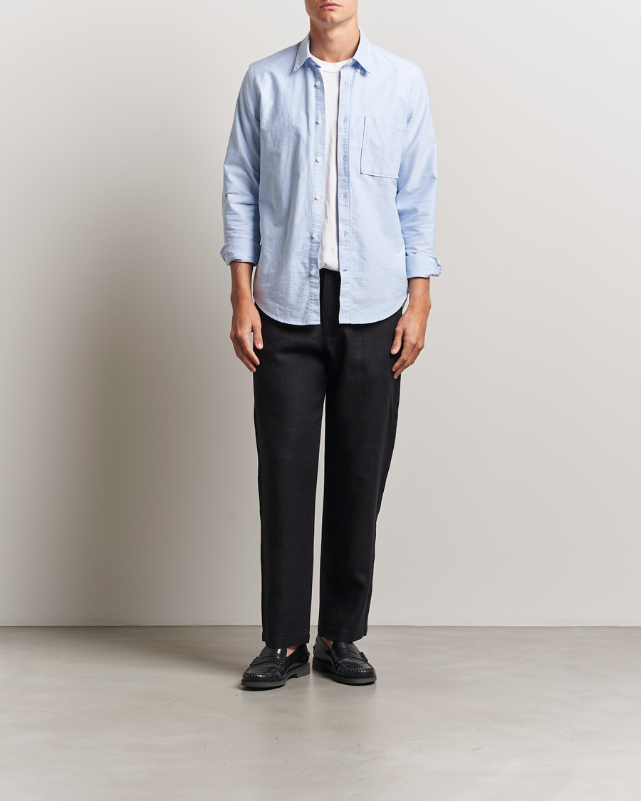 Homme | Pantalons | NN07 | Aden Regular Fit Linen Trousers Black