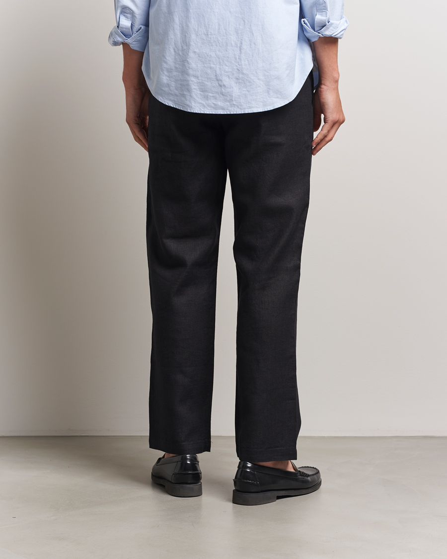 Homme | Pantalons | NN07 | Aden Regular Fit Linen Chinos Black