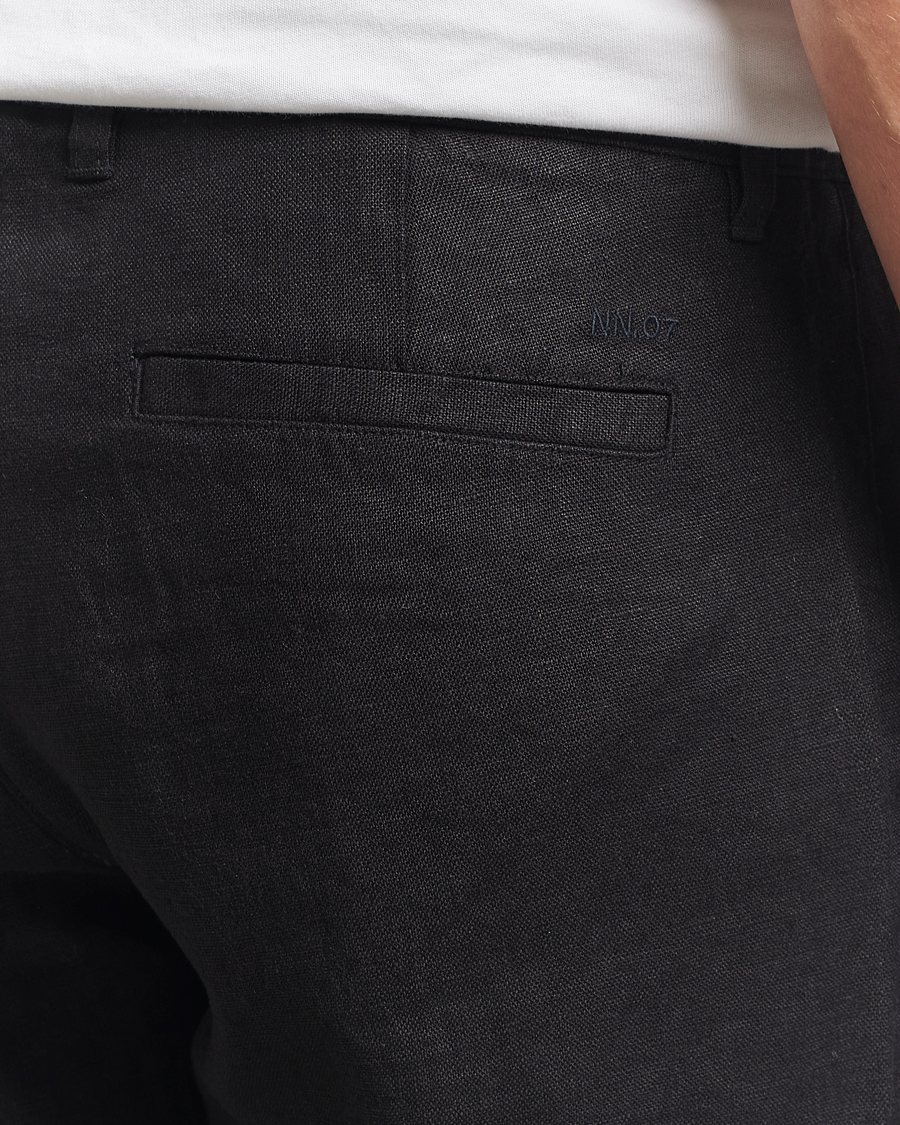 Homme | Pantalons | NN07 | Aden Regular Fit Linen Chinos Black